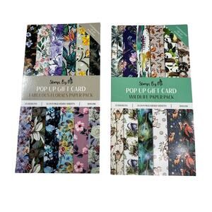 STAMPS BY ME Pop Up Gift Card Paper Pack Floral Wildlife Bundle Cardmaking NEW